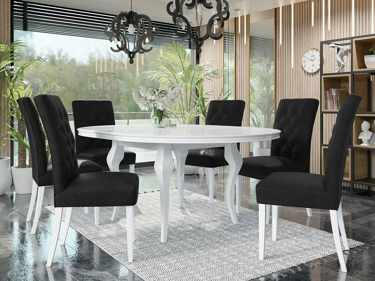Set de mese Racine 138 (Alb lucios + Magic Velvet 2219)