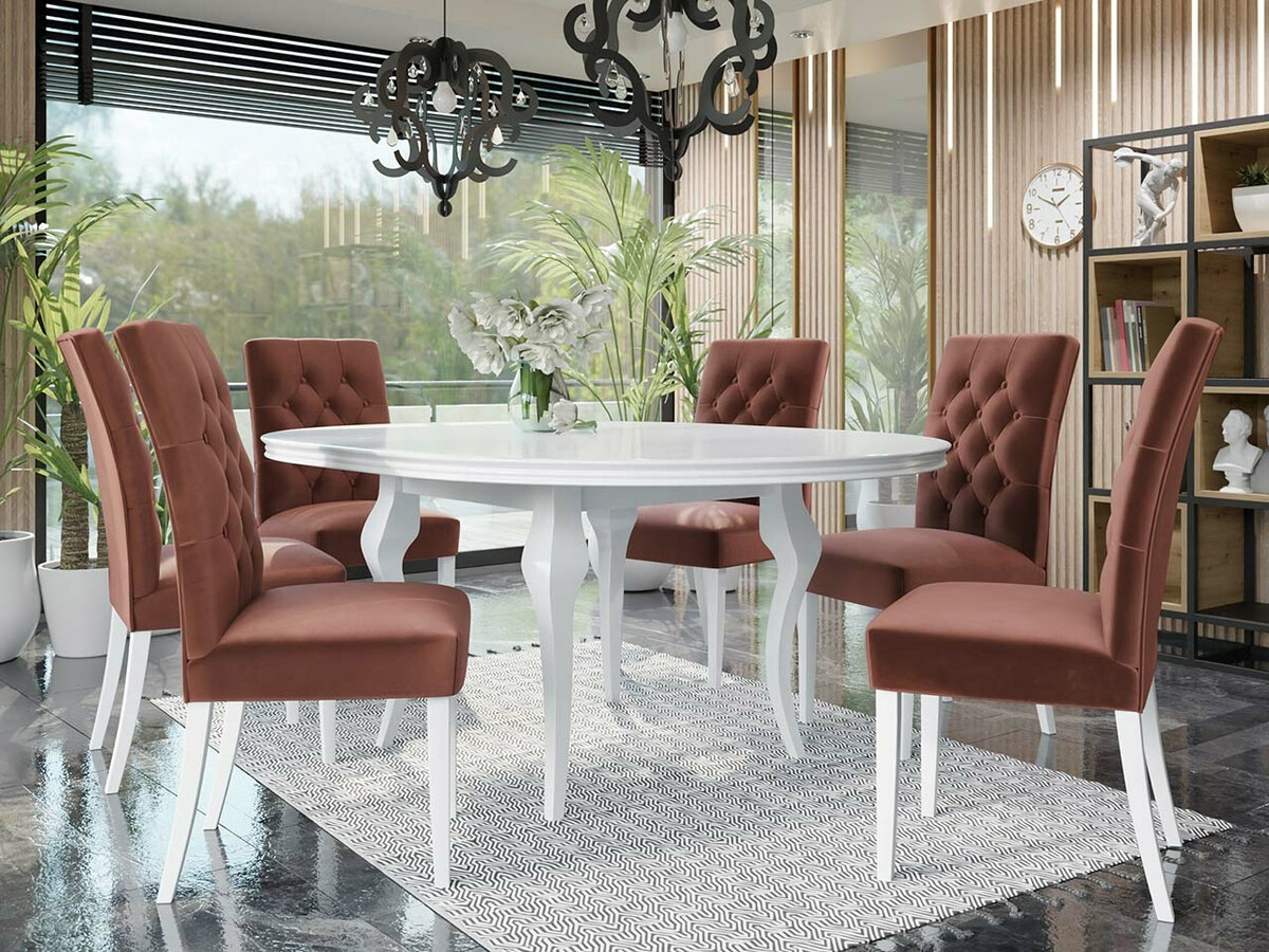 Set de mese Racine 138 (Alb lucios + Magic Velvet 2258)