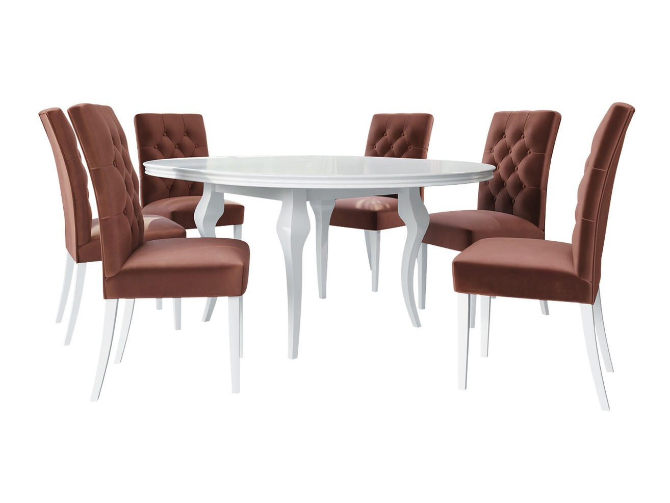 Set de mese Racine 138 (Alb lucios + Magic Velvet 2258)