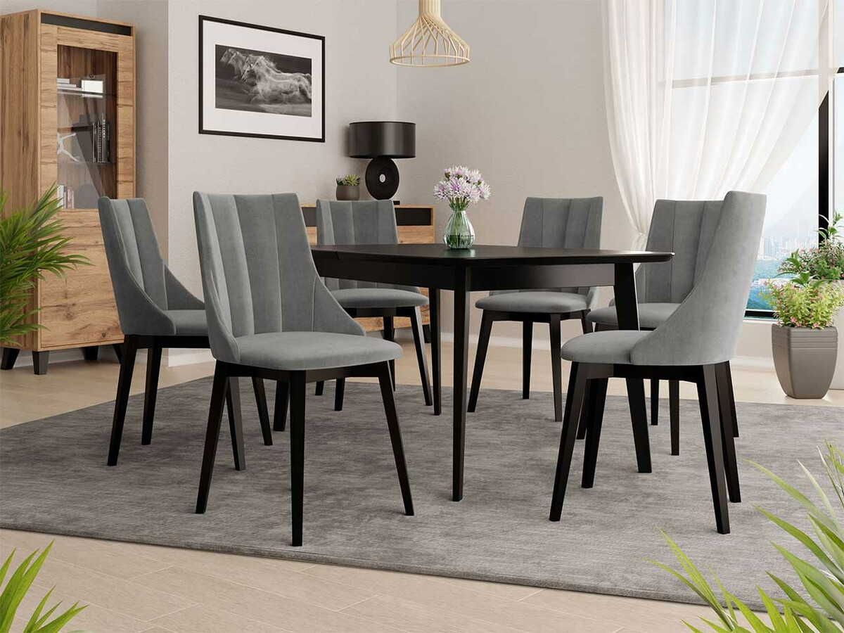 Set de mese Racine 139 (Negru + Magic Velvet 2217)