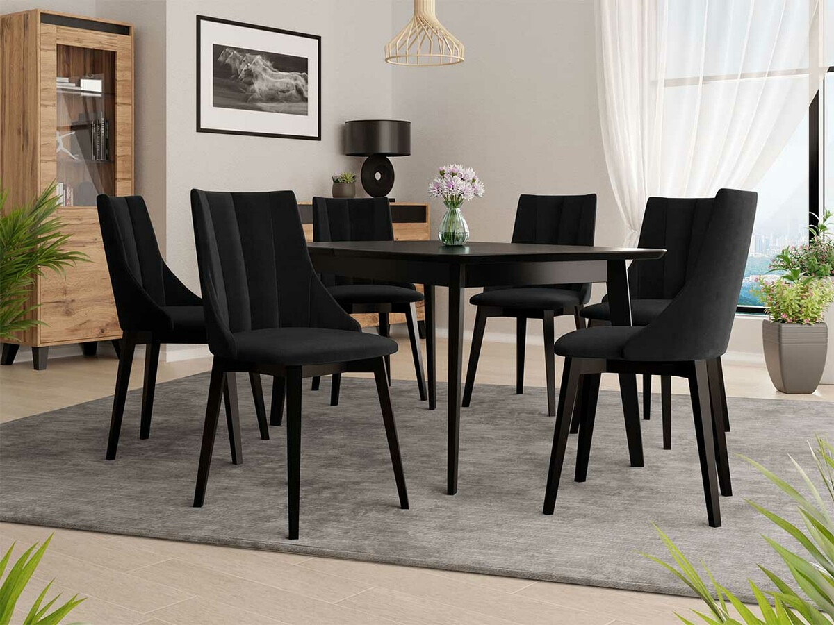 Set de mese Racine 139 (Negru + Magic Velvet 2219)