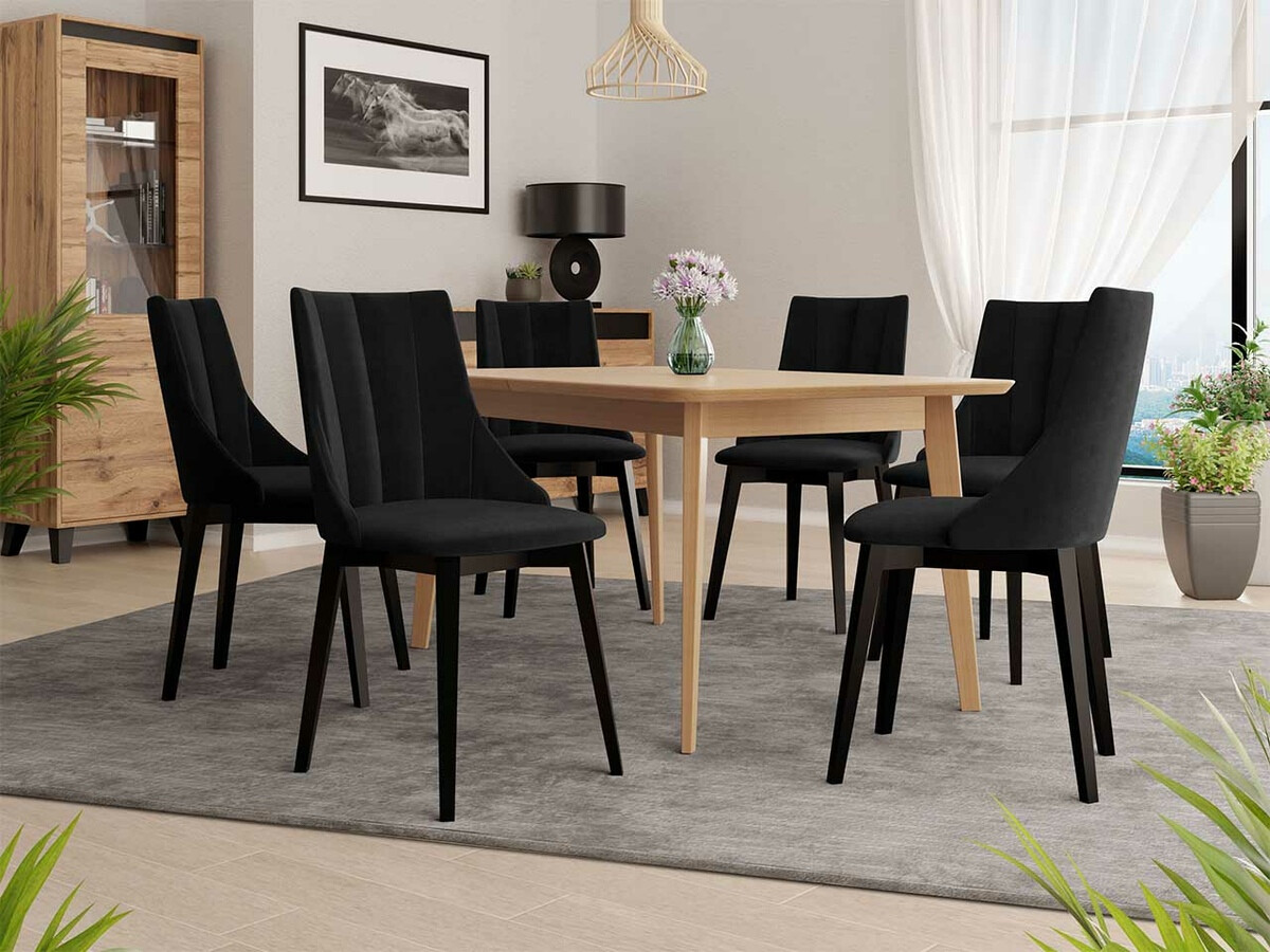 Set de mese Racine 139 (Negru + Magic Velvet 2219)