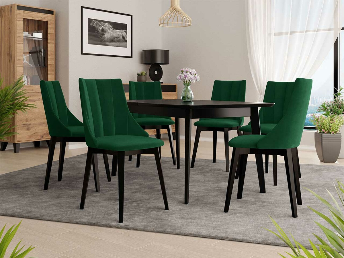 Set de mese Racine 139 (Negru + Magic Velvet 2225)