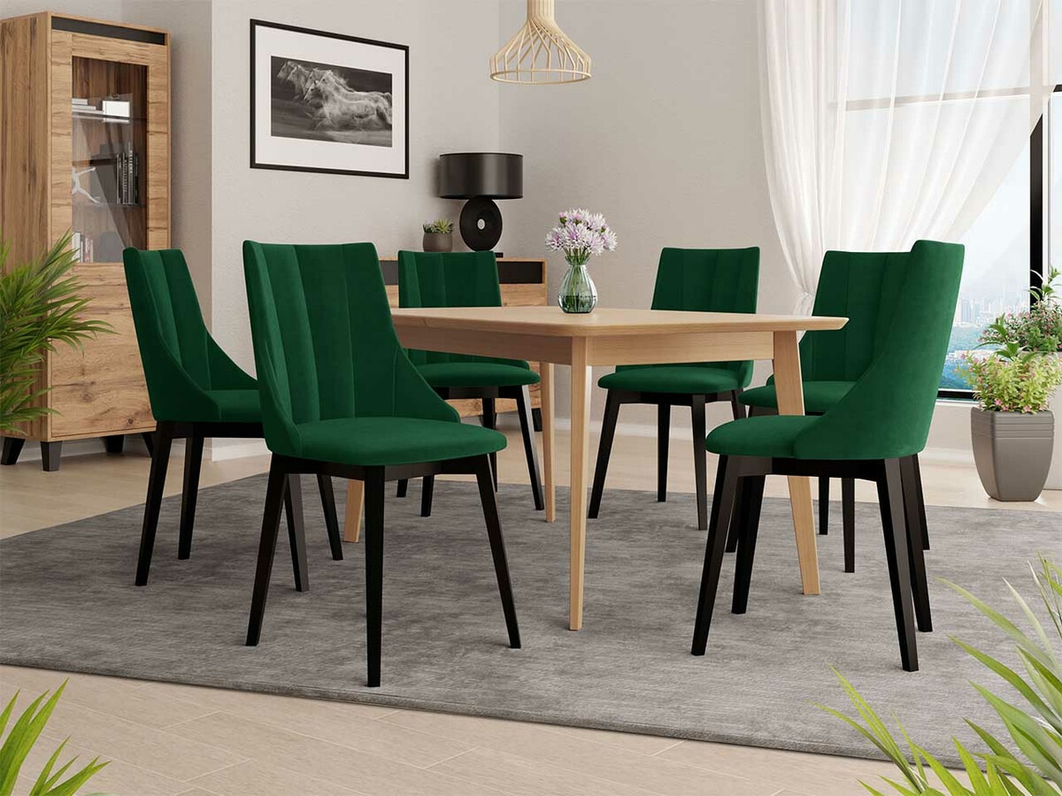 Set de mese Racine 139 (Negru + Magic Velvet 2225)