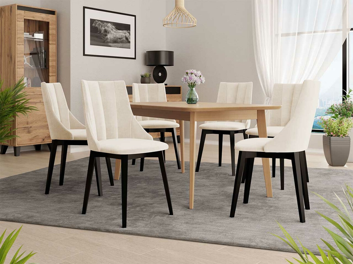 Set de mese Racine 139 (Negru + Magic Velvet 2250)