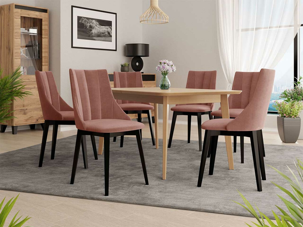 Set de mese Racine 139 (Negru + Magic Velvet 2258)