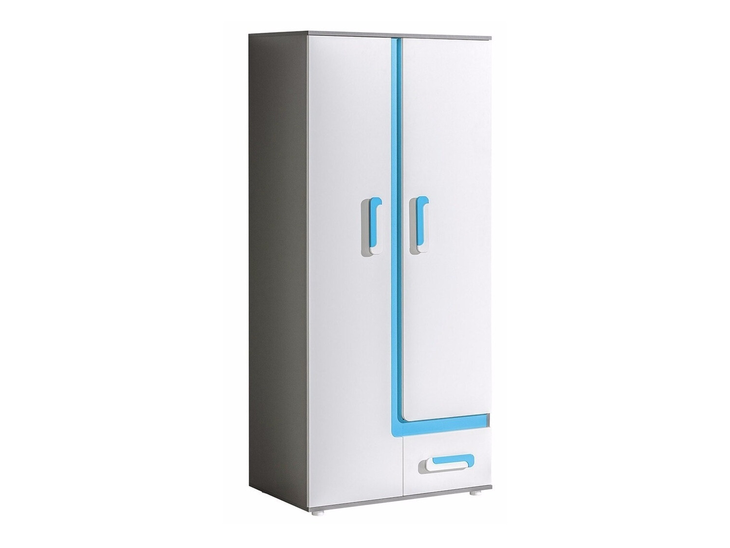 Dulap Levtala 101 (Antracit + Alb + Turcoaz)