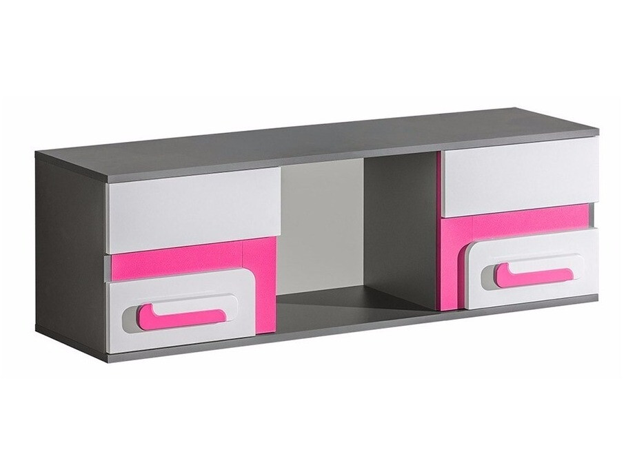 Raft de perete Levtala 110 (Antracit + Alb + Roze)