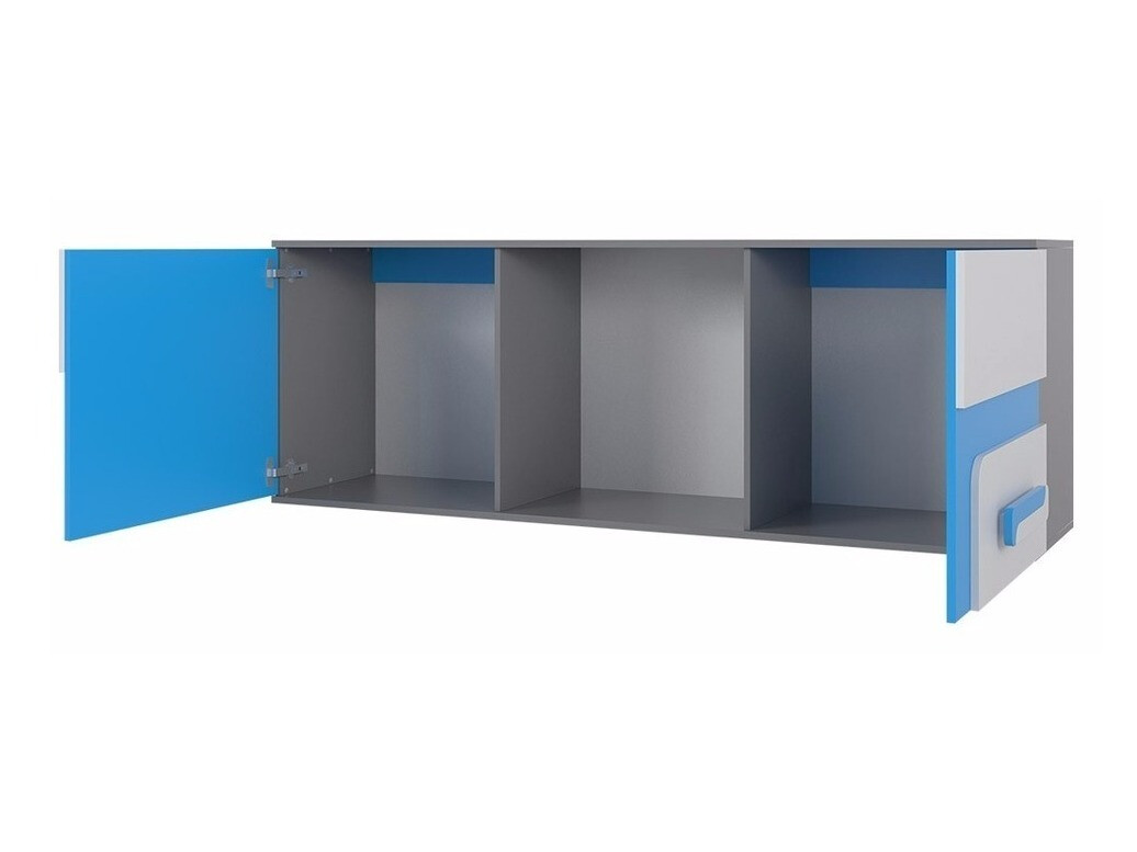 Raft de perete Levtala 110 (Antracit + Alb + Turcoaz)