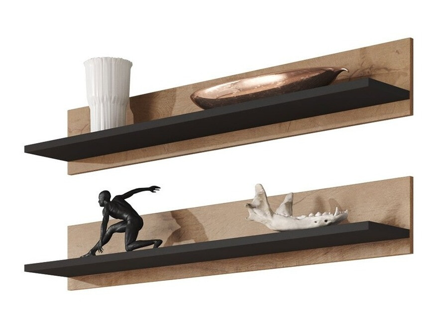 Set rafturi suspendate Tornola 104 (Stejar lefkas + Negru)
