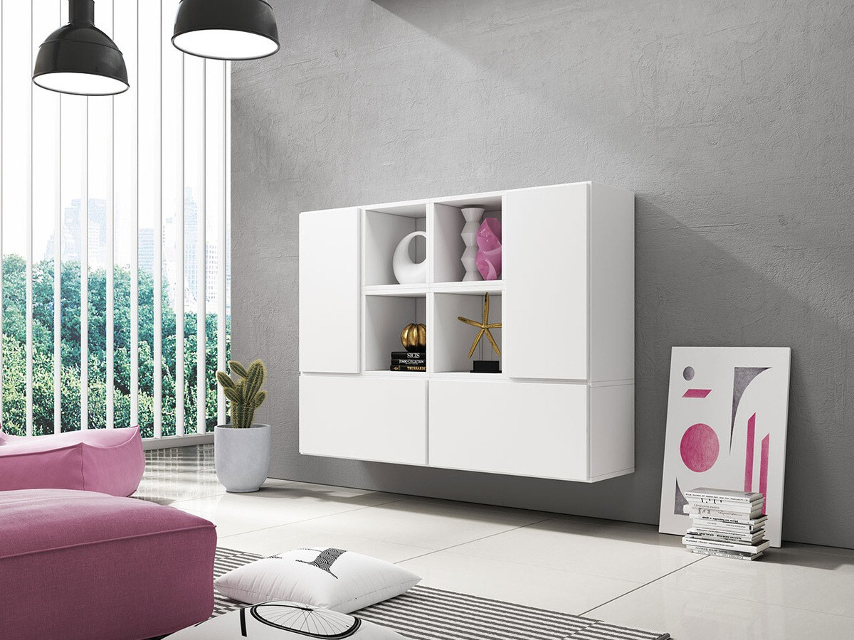 Comode TV de living Corbele 124 (Alb)