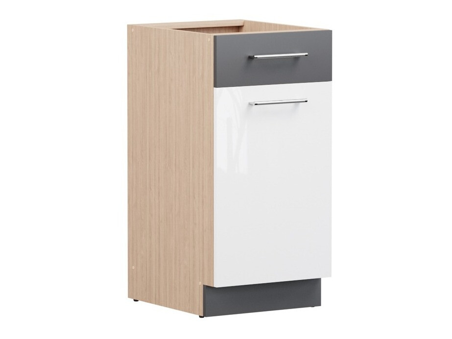 Dulap modular cu sertar și uși Mode White 110