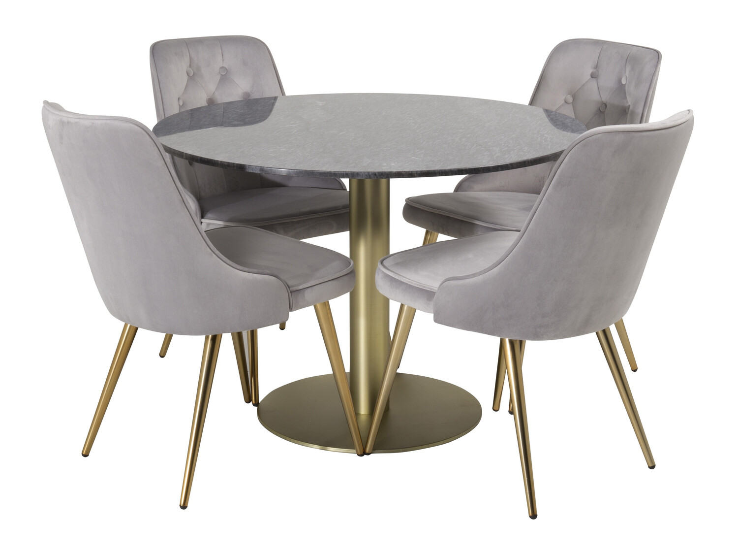 Set de mese Dallas 370 (Gri + Alamă)