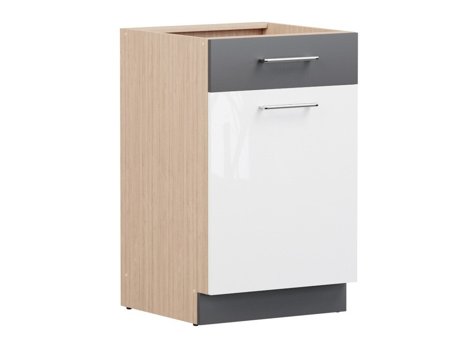 Dulap modular cu sertar și uși Mode White 112