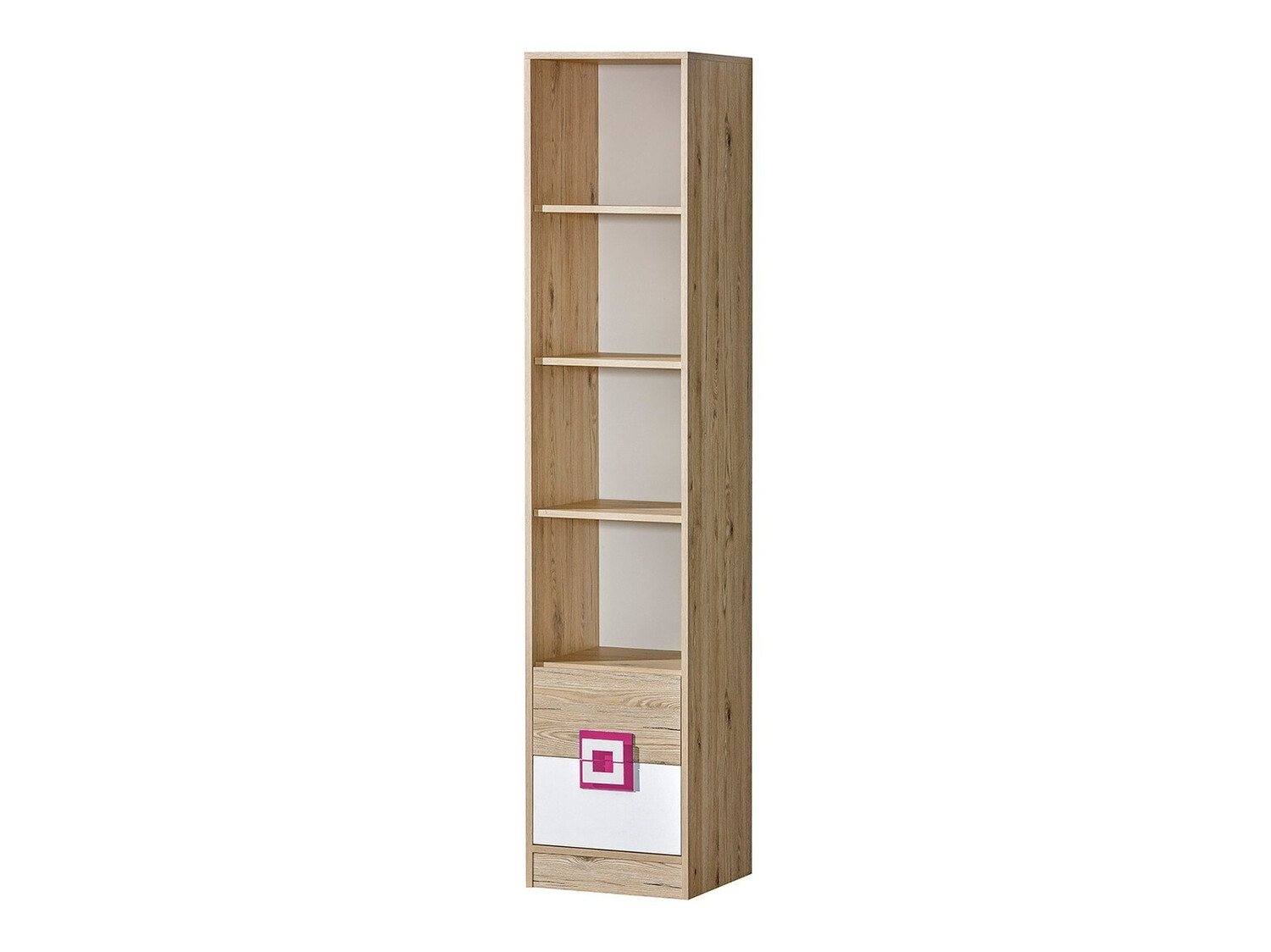 Raft Balvire 107 (Stejar deschis + Alb + Roze)
