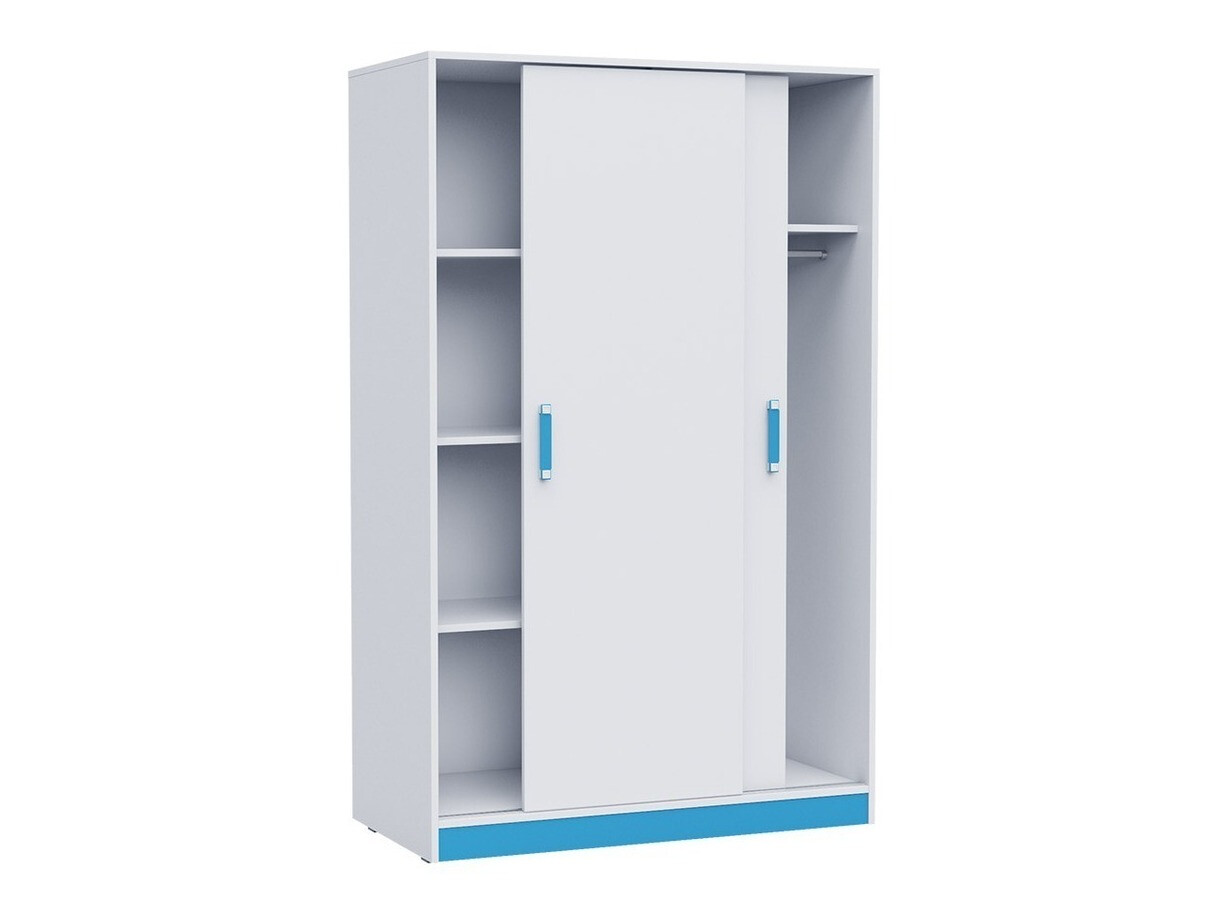 Dulap Lorlare 115 (Alb + Turcoaz)