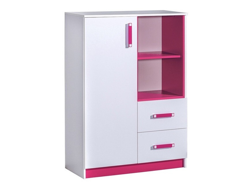 Comodă Lorlare 105 (Alb + Roze)
