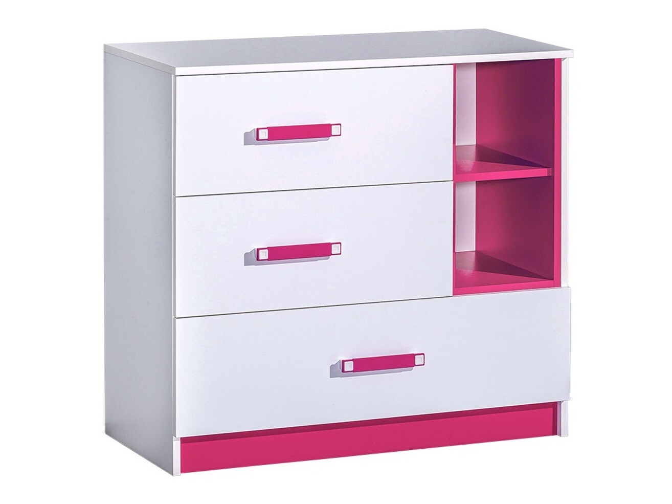 Comodă Lorlare 108 (Alb + Roze)
