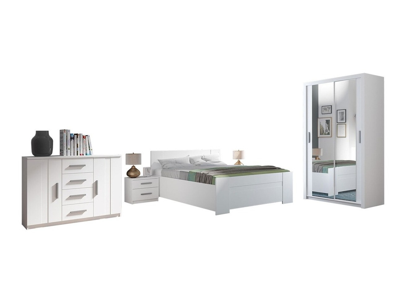 Set dormitor Catromi 112 (Alb)
