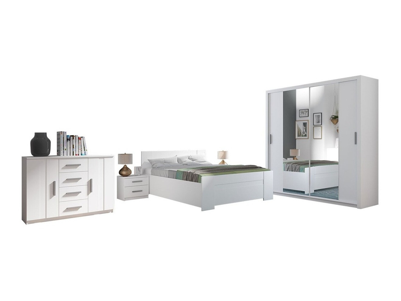 Set dormitor Catromi 114 (Alb)