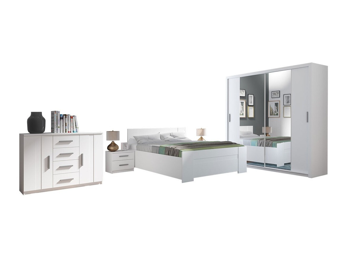 Set dormitor Catromi 115 (Alb)