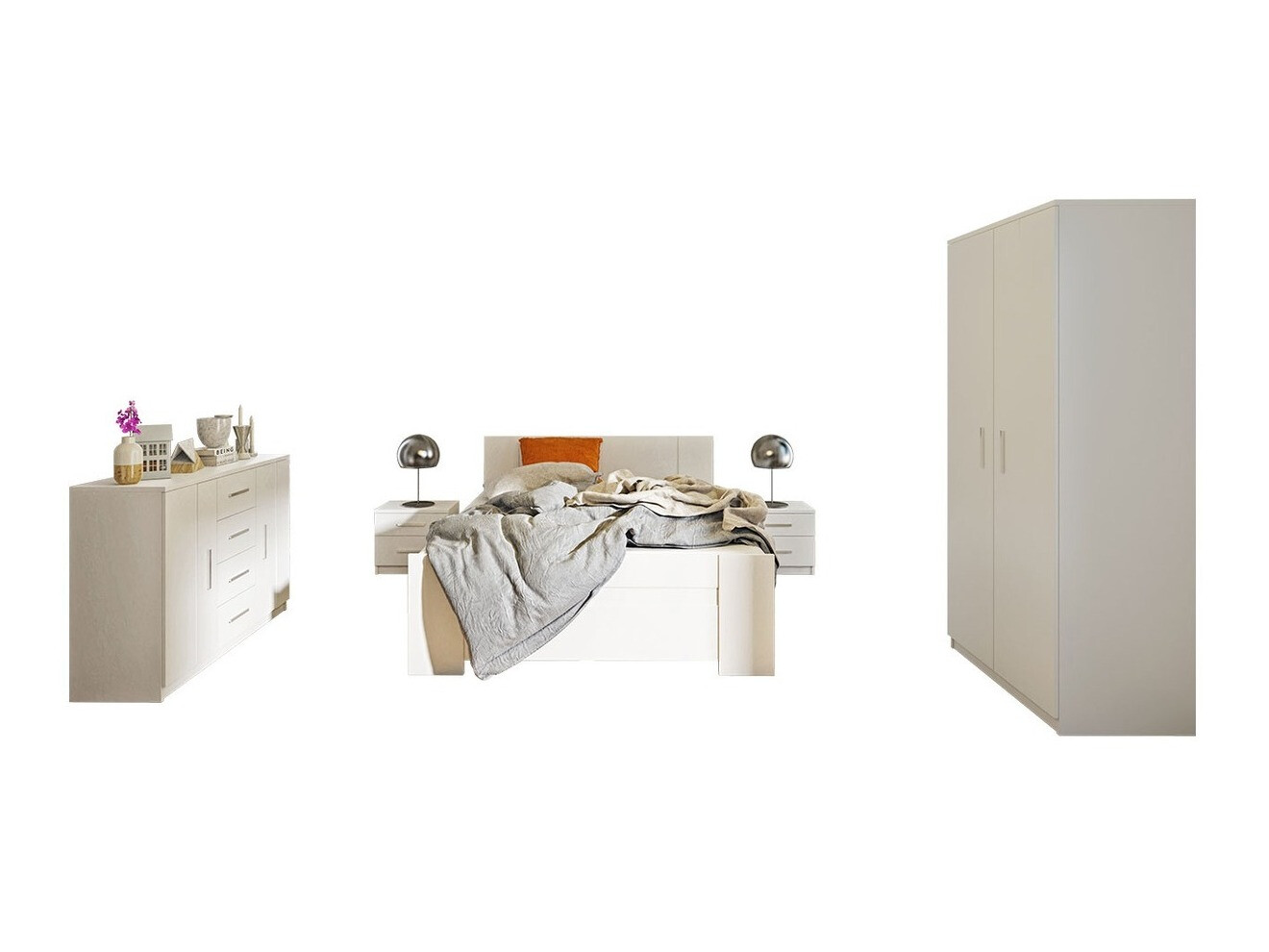 Set dormitor Catromi 122 (Alb)