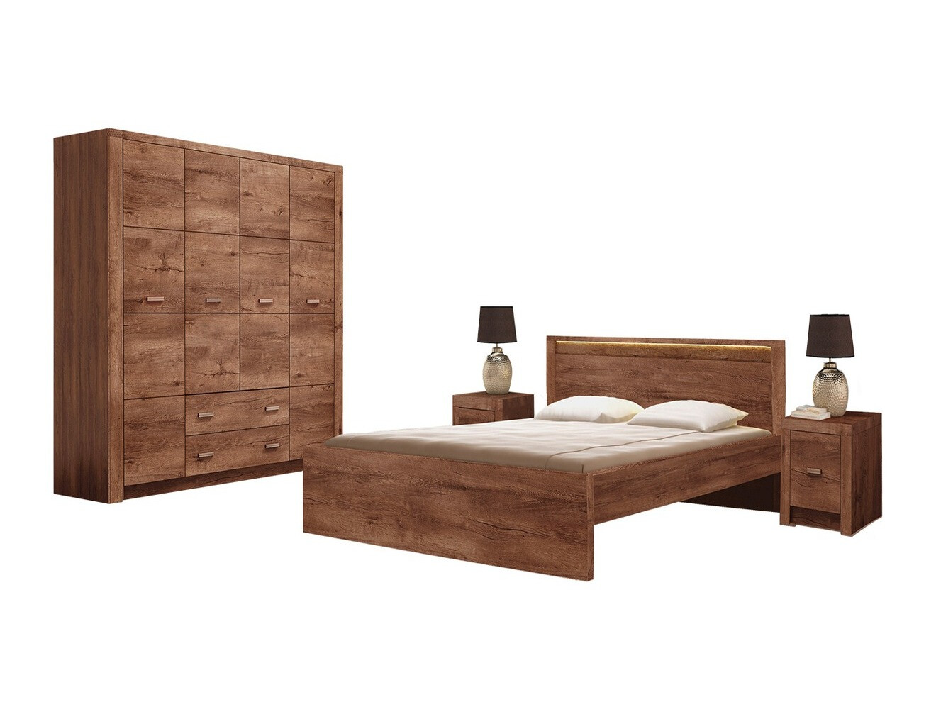 Set dormitor Serfeno 120 (Cenușă)