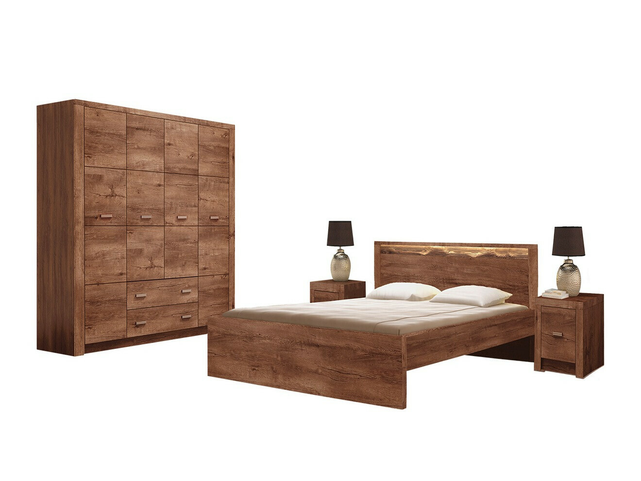 Set dormitor Serfeno 120 (Cenușă)