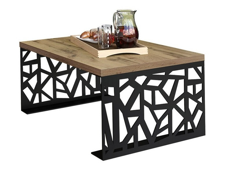 Măsuță de cafea Germantown 101 (Negru mat + Stejar)