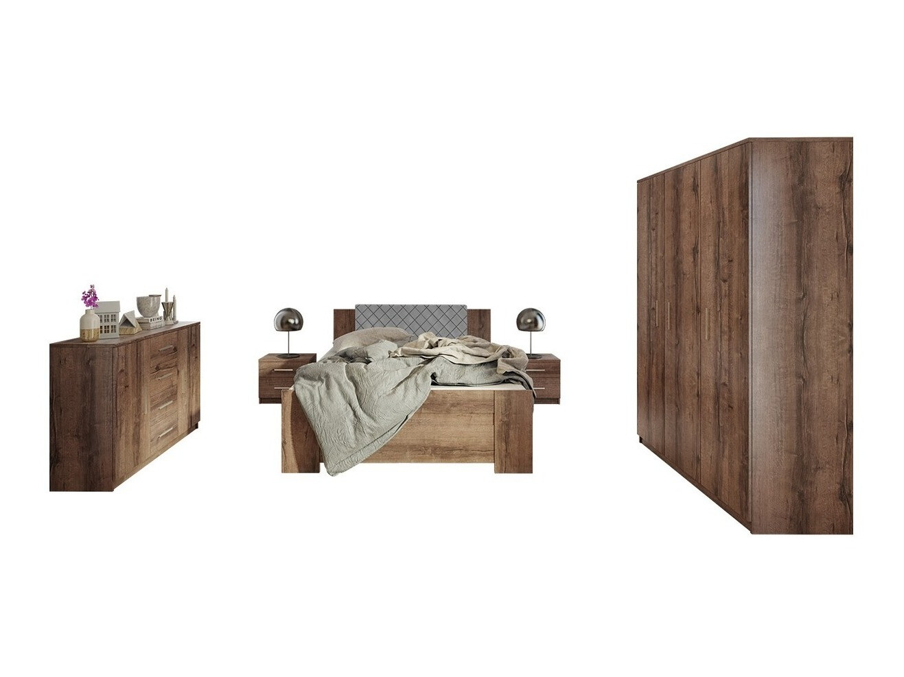 Set dormitor Catromi 123 (Stejar Monastery + Soft Pik 029)