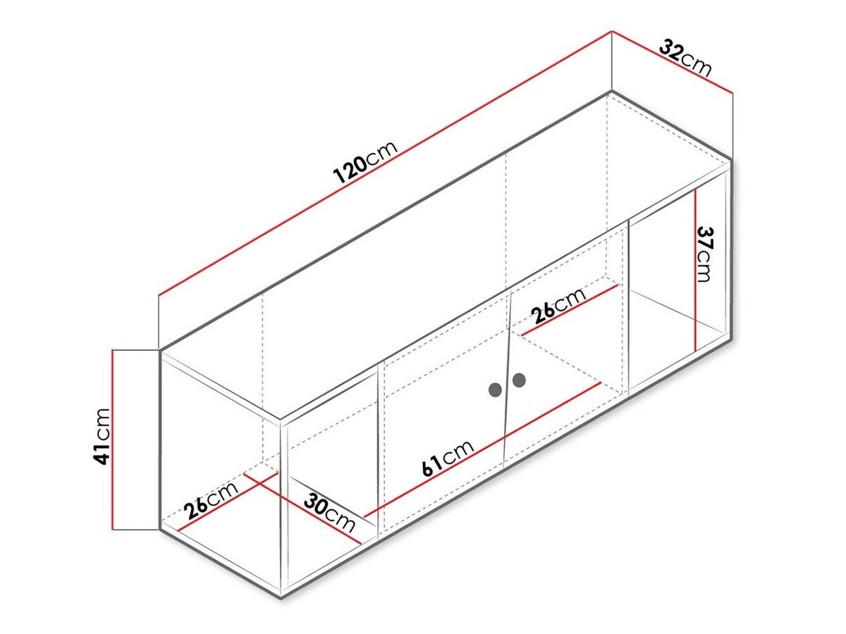 Dulap de perete Almira 112 (Stejar artizan + Alb + Gri)
