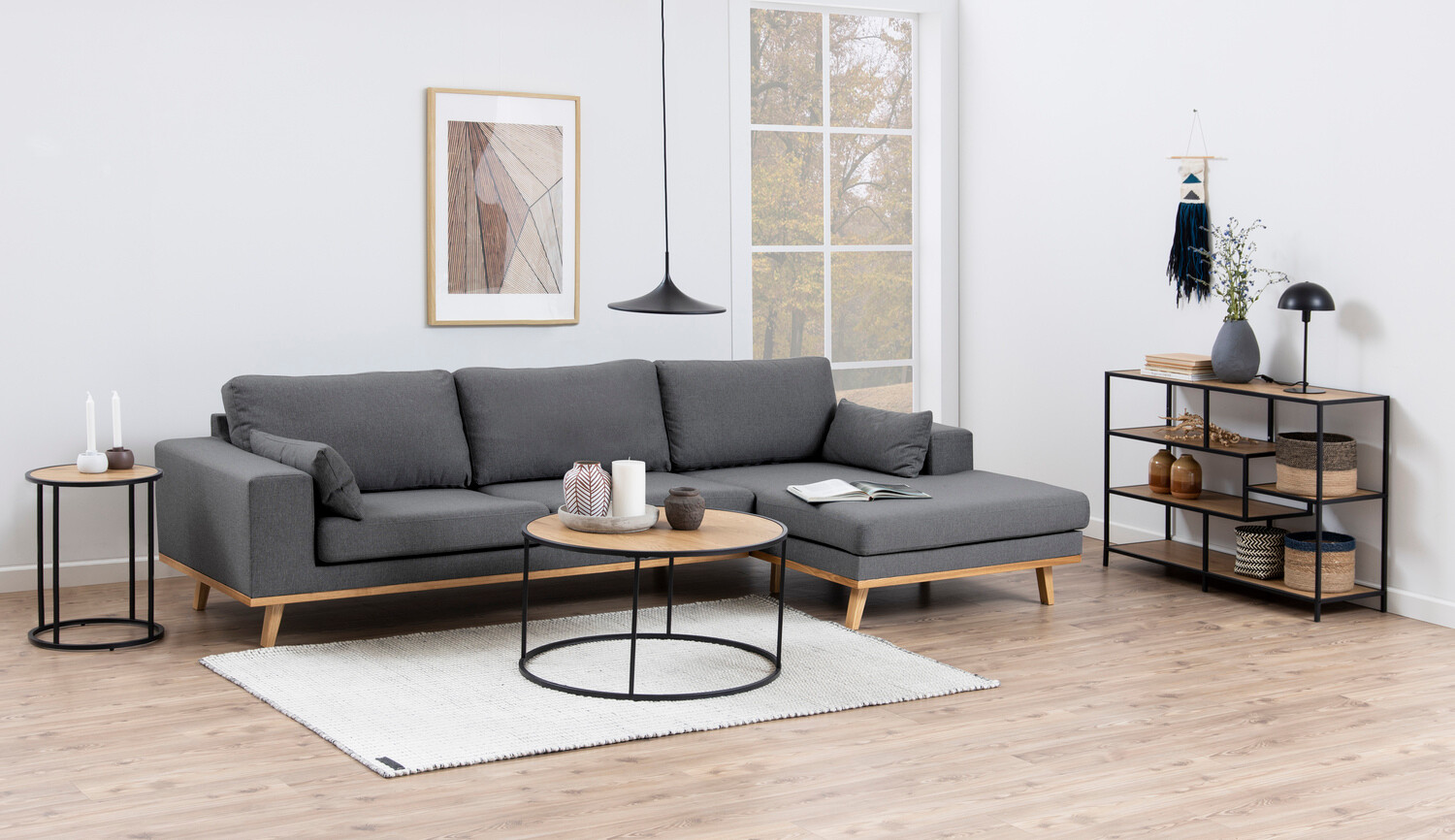 Raft Norsica Sevferi 102 (Stejar natur + Negru)