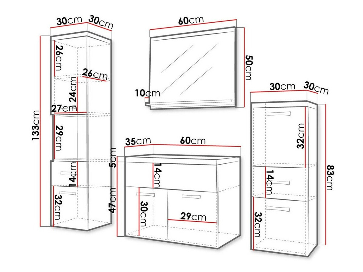 Set baie Sarasota 109 (Nuca + Grafit)