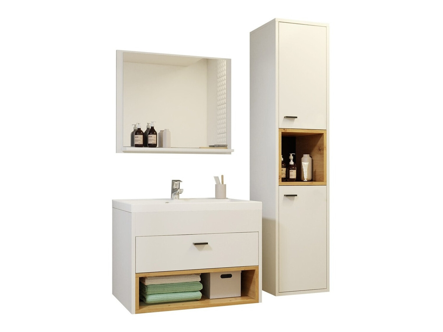 Set baie Velum I (Alb + Stejar artizan)