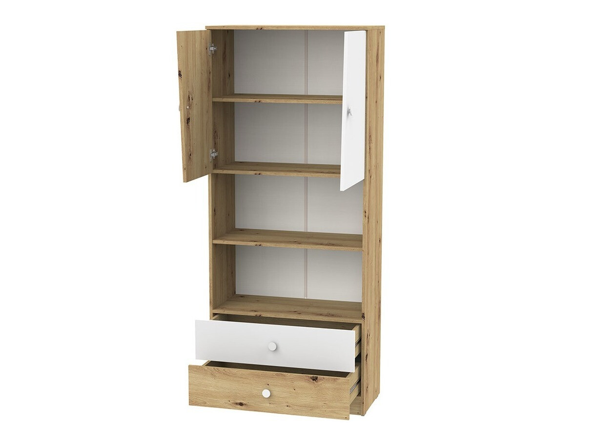 Raft Almira 103 (Stejar artizan + Alb + Gri)