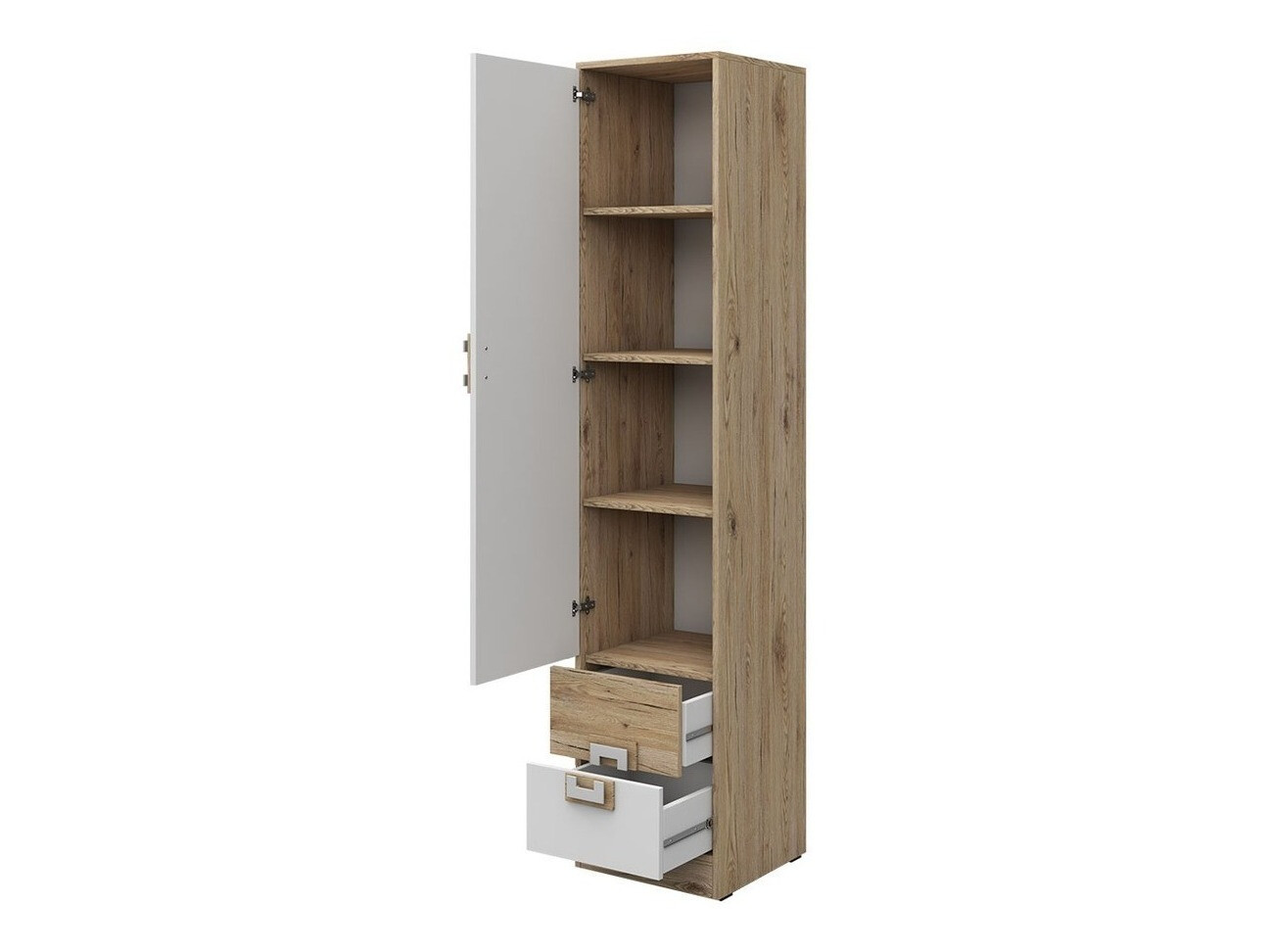 Set de mobilier Tolfere 106 (Stejar deschis + Alb)