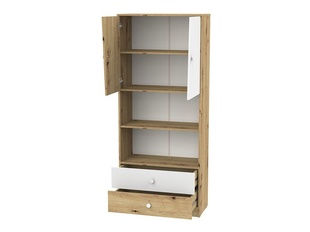 Set de mobilier Almira 116 (Stejar artizan + Alb + Gri)