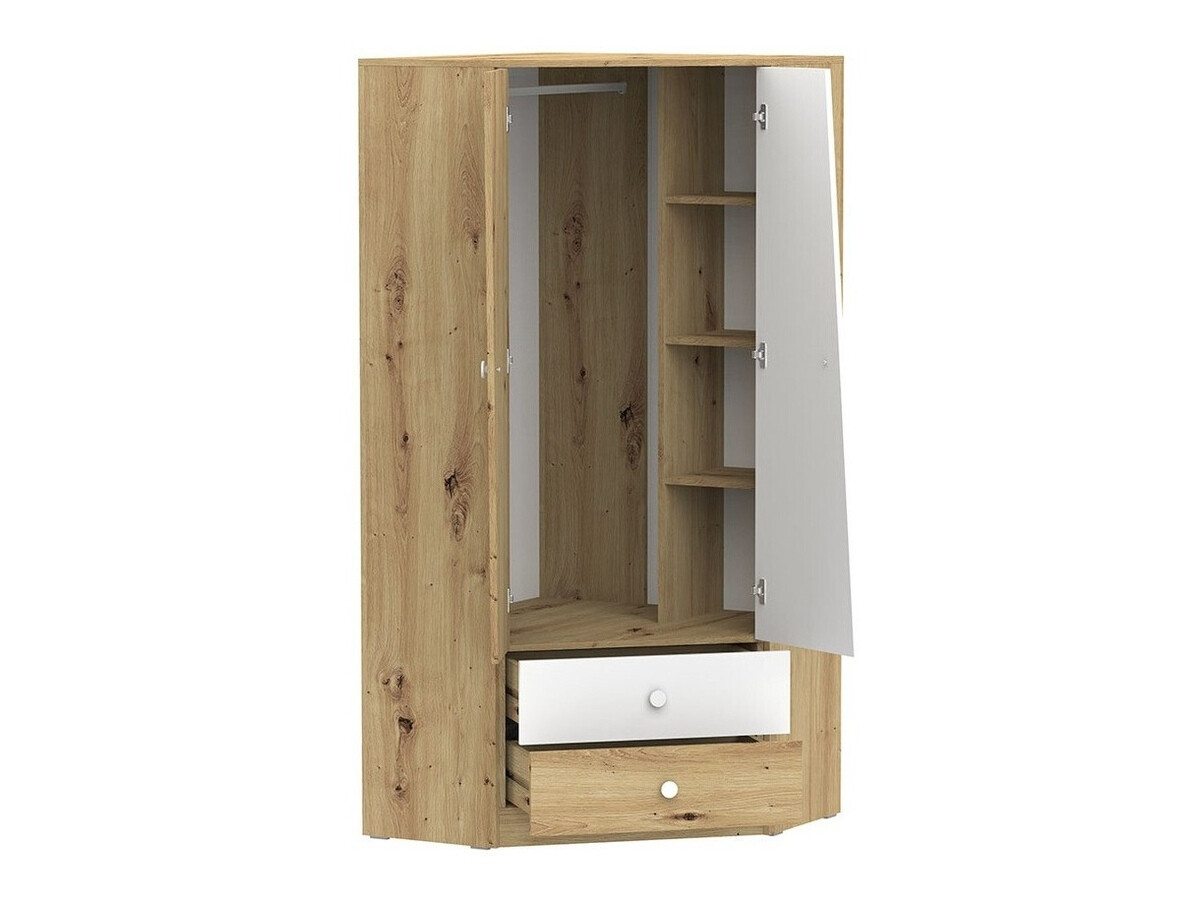 Set de mobilier Almira 116 (Stejar artizan + Alb + Gri)