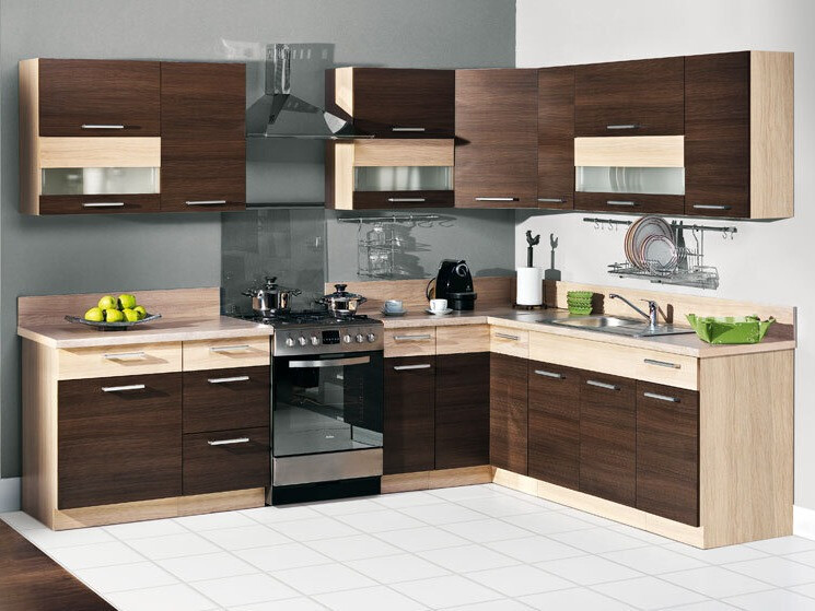 Dulap modular cu uși pentru chiuvetă Mode Dark 115