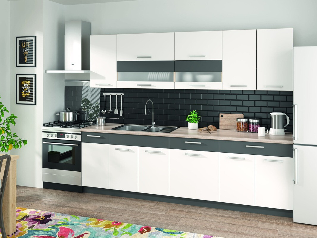 Dulap modular cu uși pentru chiuvetă Mode White 115