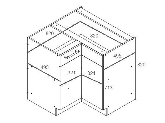 Dulap de colț modular Mode Light 118