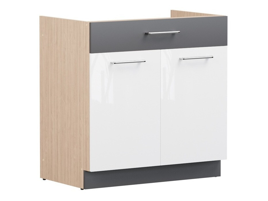 Dulap modular cu sertar și uși Mode White 117