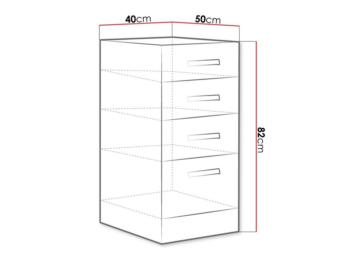 Dulap modular cu sertare Multi Cream 122
