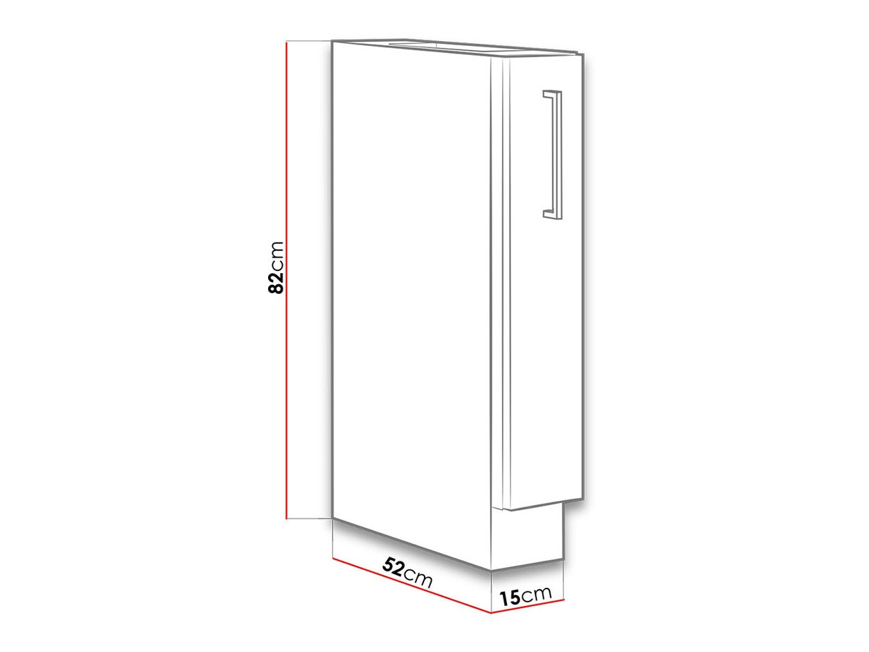 Dulap modular cu coș extensibil Wood 105