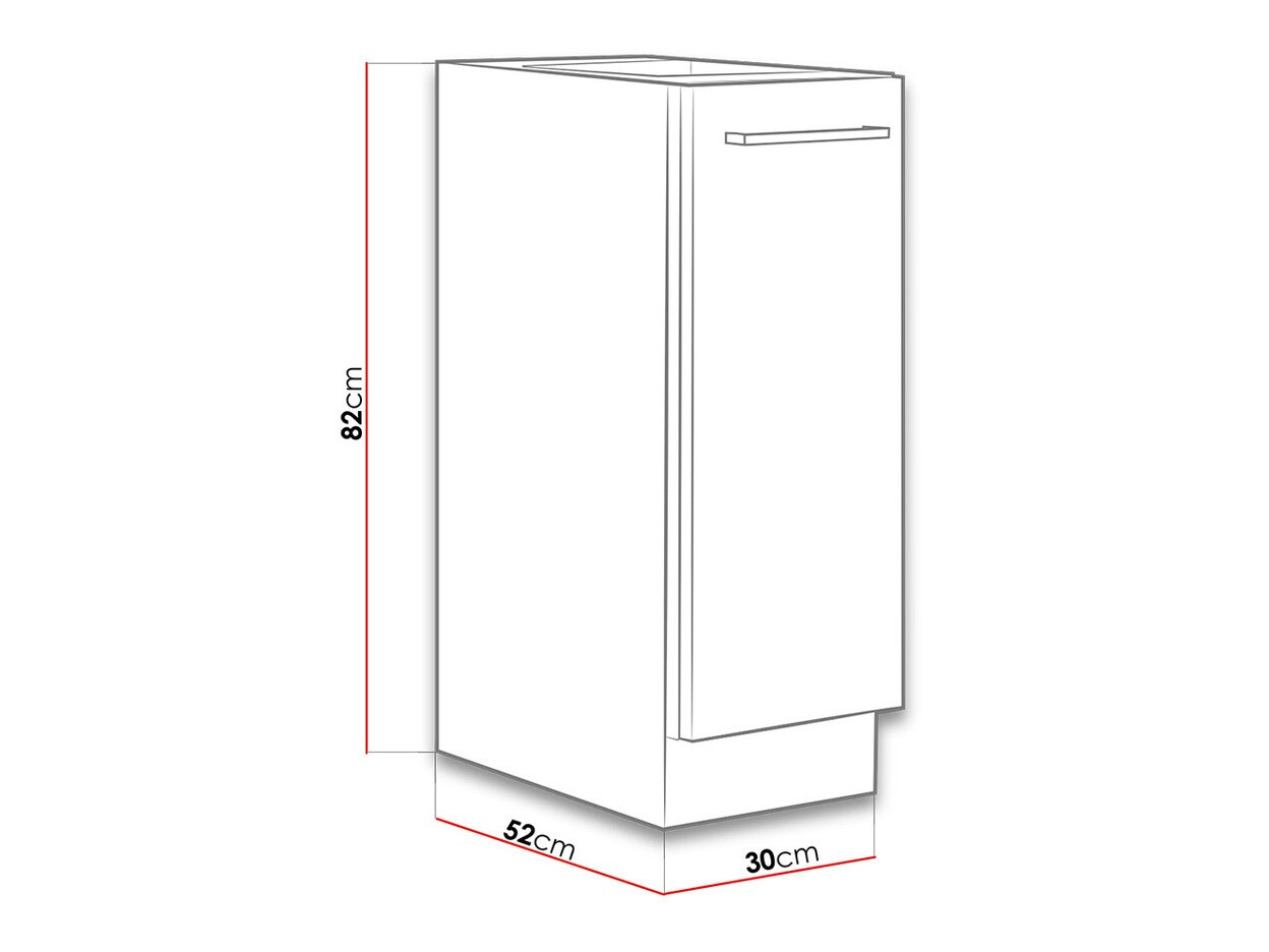 Dulap modular cu coș extensibil Wood 107