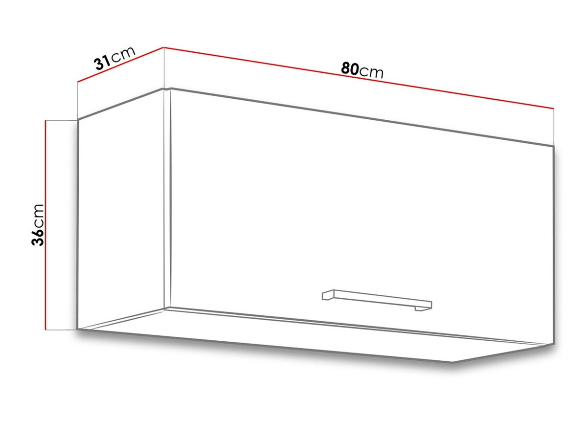 Dulap de perete modular Wood White 131