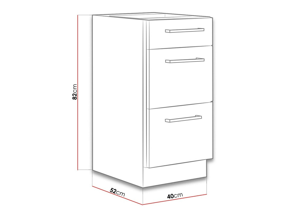Dulap modular cu sertare Wood Grey 132