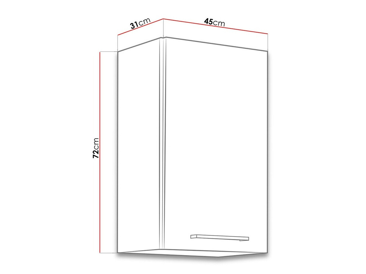Dulap de perete modular Wood White 101