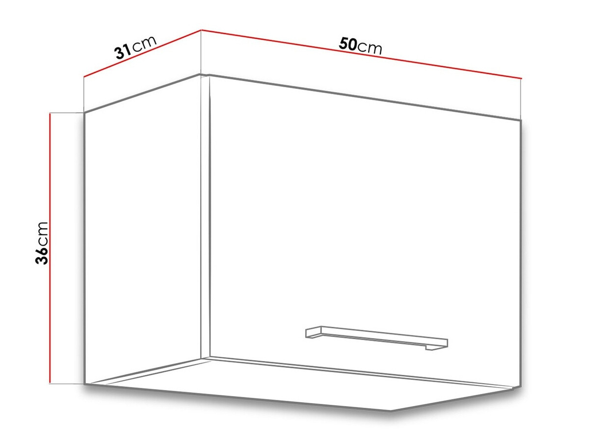Dulap de perete modular Wood White 117
