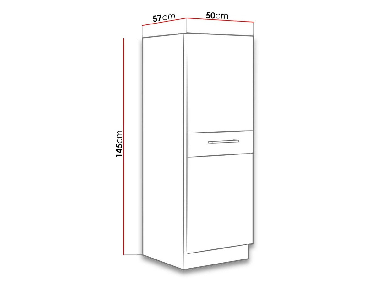 Dulap modular cu sertar și uși Wood Grey 100